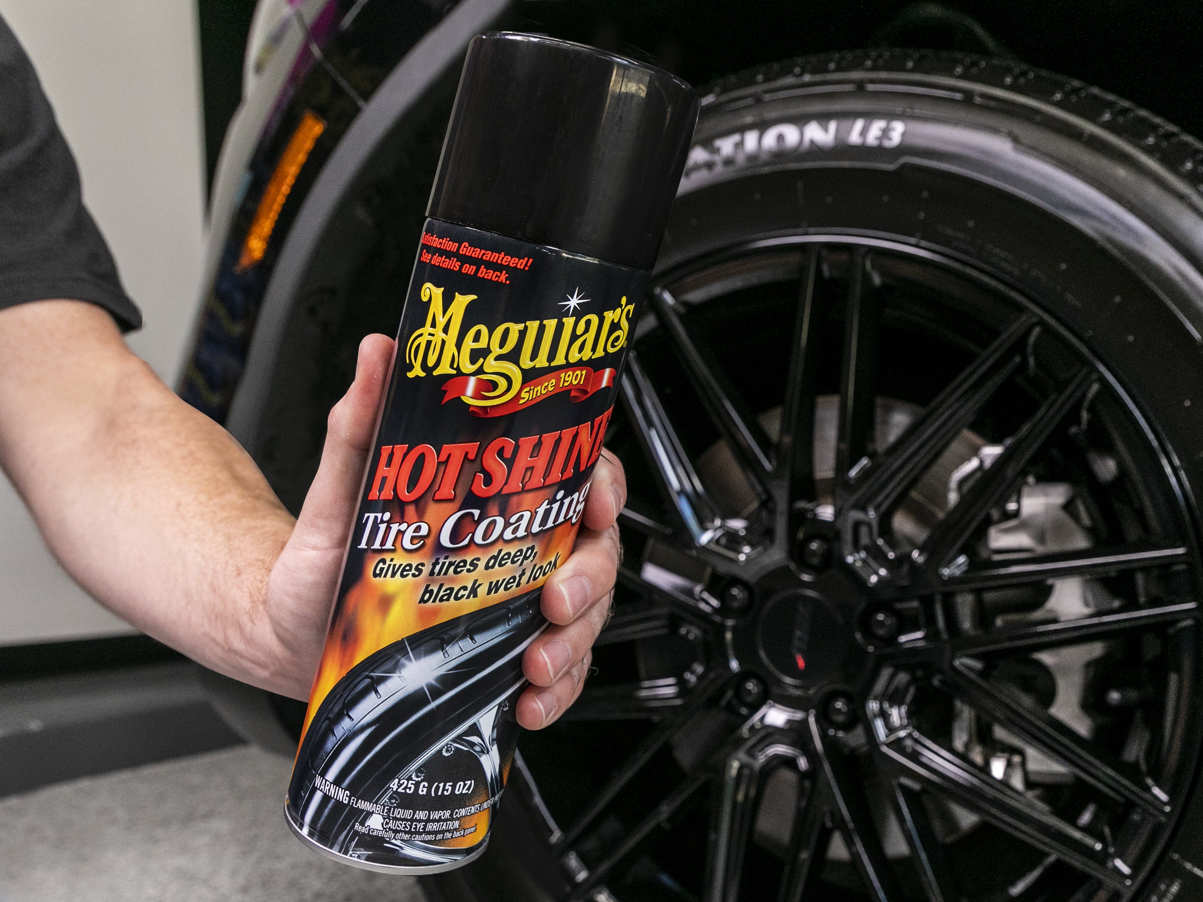 Meguiar's Hot shine High Gloss Tire Coating, G13815, 15 oz, Aerosol