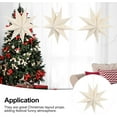 thumbnail image 4 of ABPETE Paper Star Lantern Lampshade 9 Pointed Star Hanging Decorations for Christmas New Year Wedding Party Holiday Birthday (3Pcs,White), 4 of 9