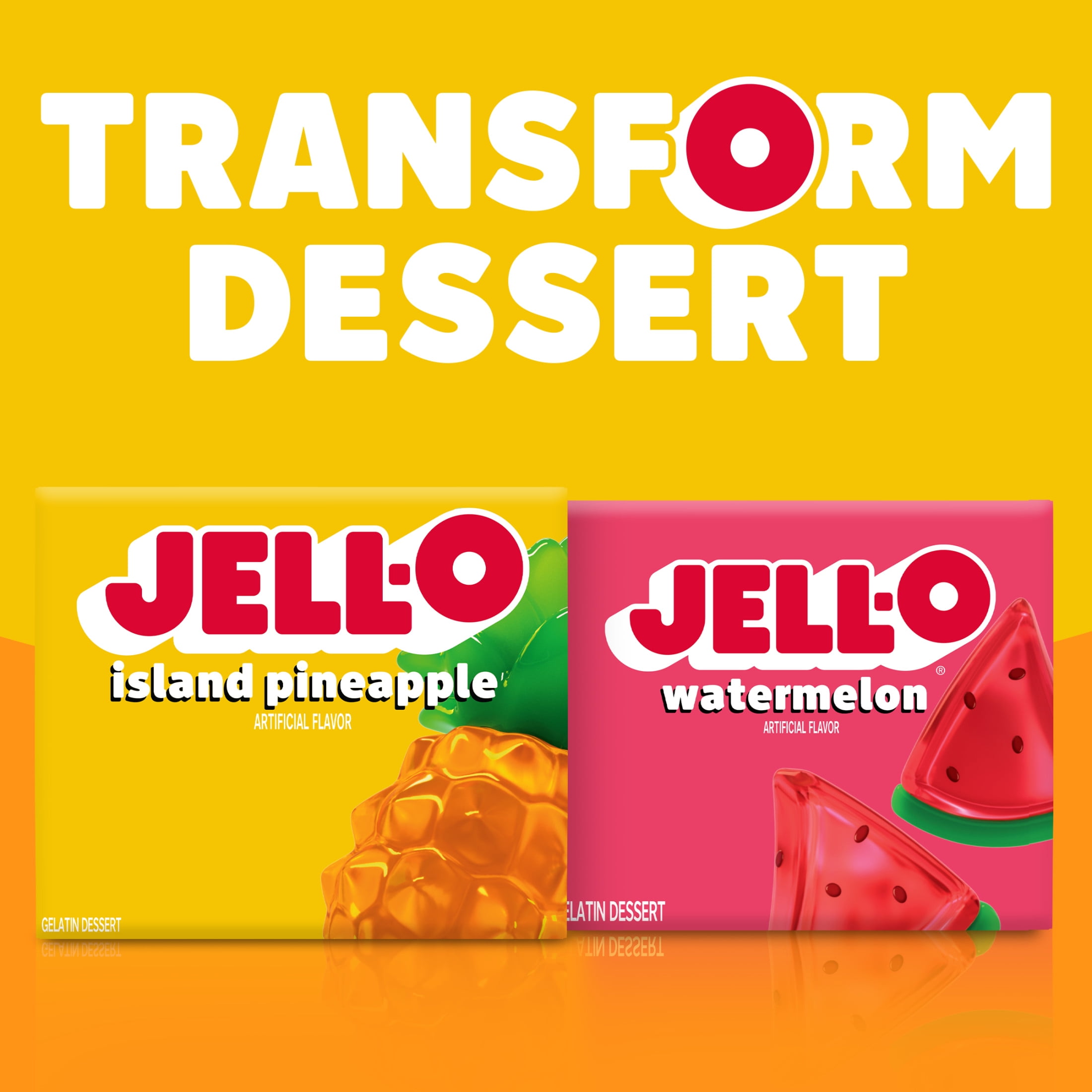 Jell-O Island Pineapple Gelatin Dessert Mix, 3 oz Box