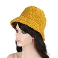 thumbnail image 6 of GHSOHS Hats Beanie Cowboy Hat Silk Bonnet Beanies Fashion Berets Solid Winter Thermal Windproof Bucket Fisherman Hat for Women Bucket Hats Baseball Cap Yellow Cowboy Hats Gorras Para Hombres, 6 of 6