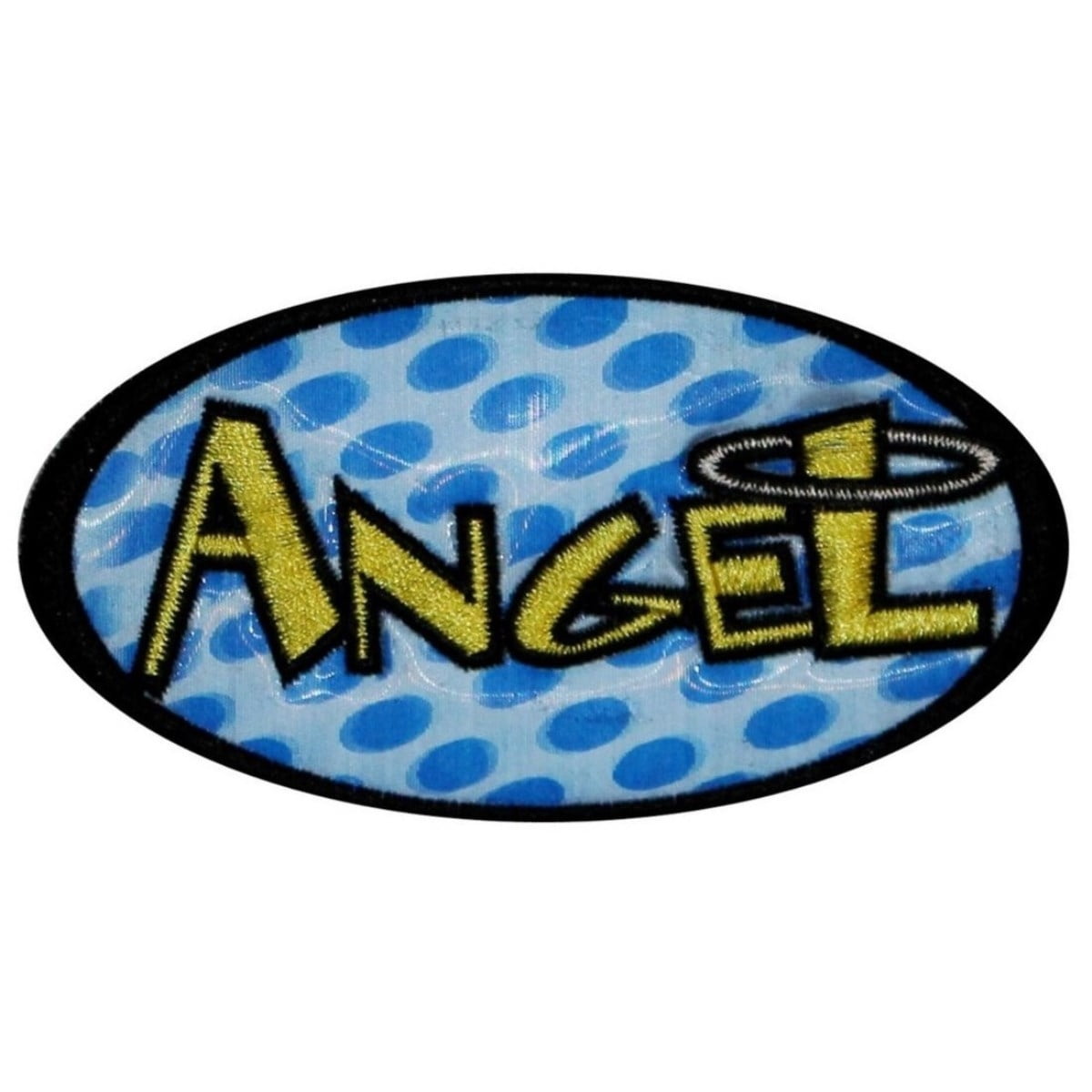 Angel Holographic With Halo Patch Girls Name Tag Embroidered Iron On ...