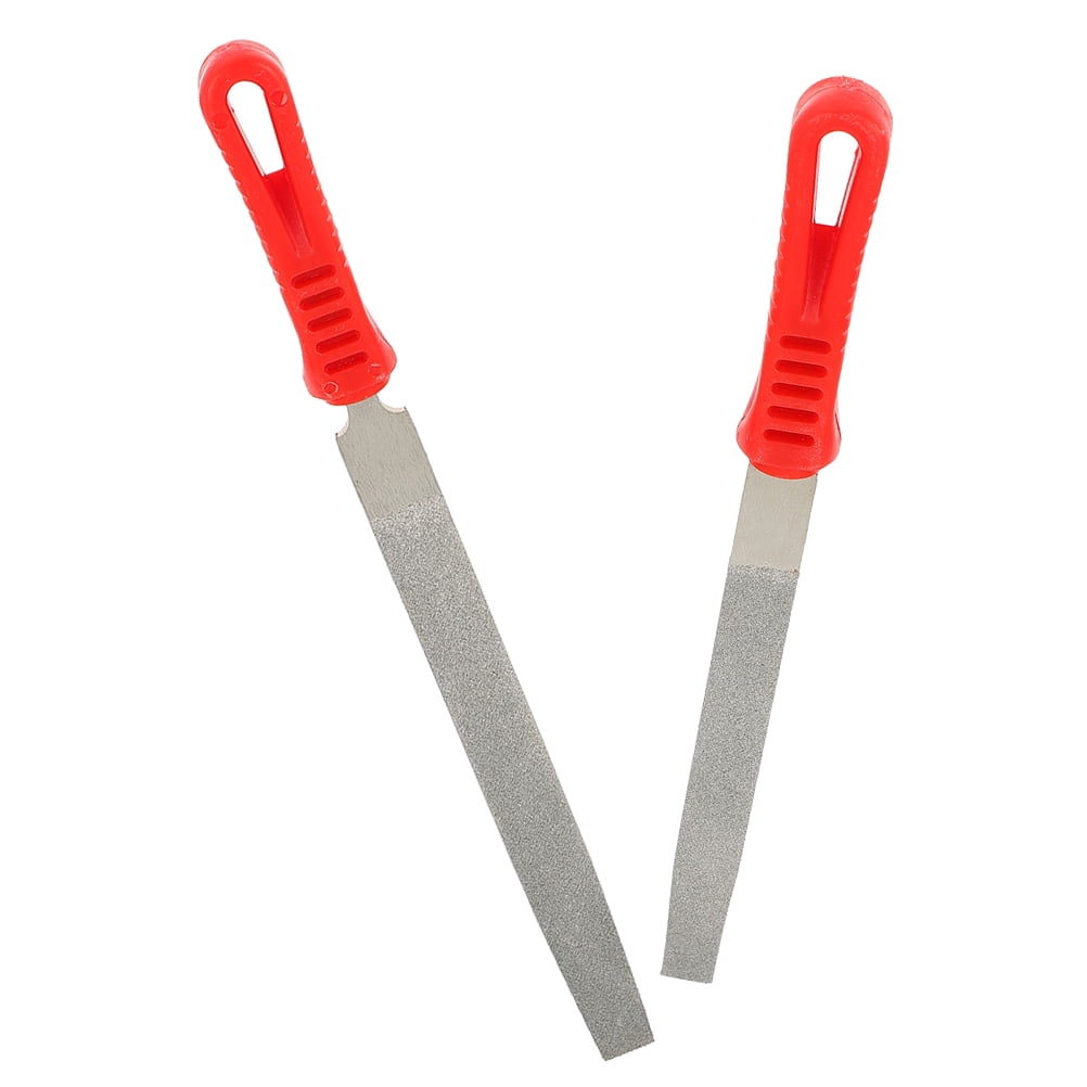 COMPUKAS 6 Inch And 8 Inch Flat Metal Files Ergonomic Design Woodworking Hand Tools 2 Pack