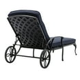 thumbnail image 4 of HOMEFUN Chaise Lounge Outdoor Chair with Navy Blue Cushions, Aluminum Pool Side Sun Lounges with Wheels Adjustable Reclining, Patio Furniture Set, Pack of 1(Antique Bronze), 4 of 16