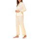 thumbnail image 4 of Conjuntos de pijama de satén para mujer INSPIRE CHIC, camisetas de manga larga y pantalones, 2 piezas, ropa de casa, L, champán, 4 of 6