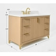 thumbnail image 3 of Turlington 48 in. Bath Vanity in Oak with White Quartz Top and Undermount Basin, 3 of 6