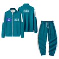 thumbnail image 4 of LILELIS Squid Game Adult Unisex Player Tracksuit Long Sleeve Outwear and Sweatpant 8-Mint Green S, 4 of 8