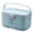 Blue, variant on Ywmsfl Household Large Capacity Storage Box with Small for Handle Double Layer Removable Tray Bin Portable Container