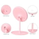 thumbnail image 2 of Espejo de maquillaje redondo con luz LED, base desmontable y carga USB, ideal para dormitorios y viajes, disponible en color rosa., 2 of 7