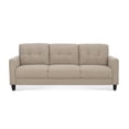 thumbnail image 3 of HFO Owen Tufted Back Traditional Polyester Fabric Sofa in Oatmeal Beige, 3 of 9