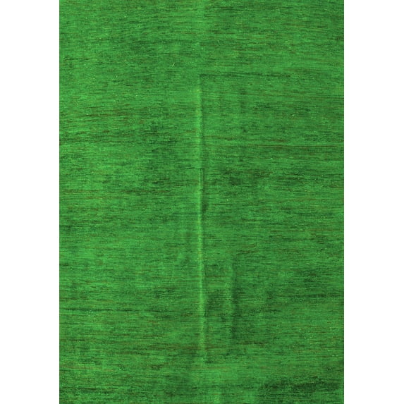 Ahgly Company Indoor Rectangle Abstract Green Modern Area Rugs, 7' x 9'