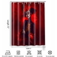 thumbnail image 3 of Sugar Skull Shower Curtain,Gothic Skeleton Girls Shower Curtains Set for Bathroom with 12 Hooks, Red Rose Halloween Bath Curtain 72x72in Waterproof Fabric,Machine Washable, 3 of 6