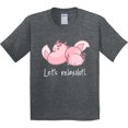 thumbnail image 3 of Inktastic Let's Relaxolotl with Cute Sleeping Axolotls Youth T-Shirt, 3 of 5