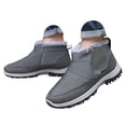 thumbnail image 3 of Rotm Waterproof Boots for Men Men Snow Boots Water Resistant Non-slip Winter Shoes with Fuzz Lined Warm High Top Boots for Men Grey,8.5, 3 of 6