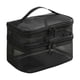 thumbnail image 2 of Bolsa de Transporte Transparente de Dos Capas para Artículos de Aseo de Viaje, Capacidad Grande, Negro, 2 of 2