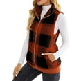 thumbnail image 6 of AherBiu Fleece Vests for Women Zip up Stand Collar Fuzzy Warm Sleeveless Jackets Waistcoat with Pockets, 6 of 7