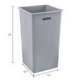 thumbnail image 2 of Global Industrial Square Plastic Garbage Can, 55 Gallon, Gray, 2 of 5