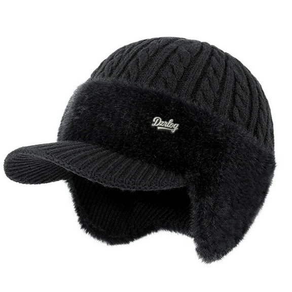 Coldshield Trapper, Moisture Wicking Comfort, Baseball Beanie, Fur-Lined Warm Stylish Baseball Beanie for Men(Black)