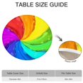 thumbnail image 6 of Rainbow Tie Dye Spiral Pattern Round Fitted Tablecloth with Elastic Edge,Dining Table Cover Waterproof,Outdoor Round Tablecloth for Camping,Dining,Indoor and Outdoor, 6 of 7