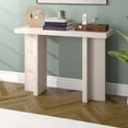 thumbnail image 3 of Evelyn&Zoe Adjustable Medium Density Fiberboard Console Table, Alder White, 3 of 7