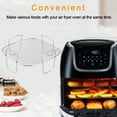 thumbnail image 6 of Air Fryer Rack Grilling Rack Stainless Steel Dehydrator Rack Multi-Purpose Cooking Rack Air Fryer Accessories Sturdy Square Rack, 6 of 8
