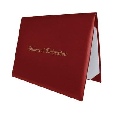 Endea Graduation Red Imprinted Diploma Cover for 8.5" x 11" diploma