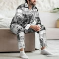 thumbnail image 7 of Naloa Yak Men’s Pajamas Set - Long Sleeve Button Down Sleep Shirt and Pajama Bottoms Sleepwear Set-Medium, 7 of 7