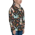 thumbnail image 3 of Haiem Rabbit Is Eating Carrots Pattern Boys Hoodie, Youth Pullover Hooded Sweatshirt, Kangaroo Pocket Hoodie for Kids Girls -Large, 3 of 6
