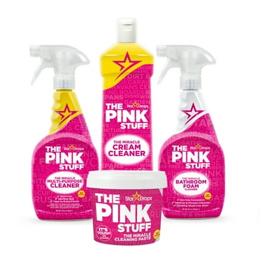 The Pink Stuff - Ultimate Bundle (1 Cleaning Paste, 1 Multi-Purpose Spray, 1 Cream Cleaner, 1 Bathroom Foam Cleaner)