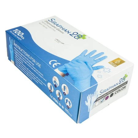 

Siraphan Blue Nitrile Disposable Exam/Medical Gloves Latex & Powder Free