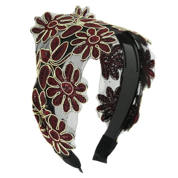 Unique Bargains 1 Pc Fashion Wide-side Headband 6.3"x4.92" Red