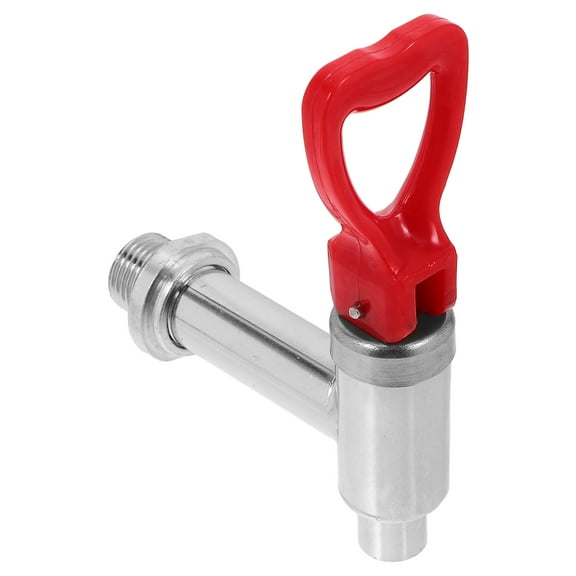Homoyoyo Red Beverage Faucet Stainless Steel and ABS Kitchen Drink Dispenser Tap for Home Use