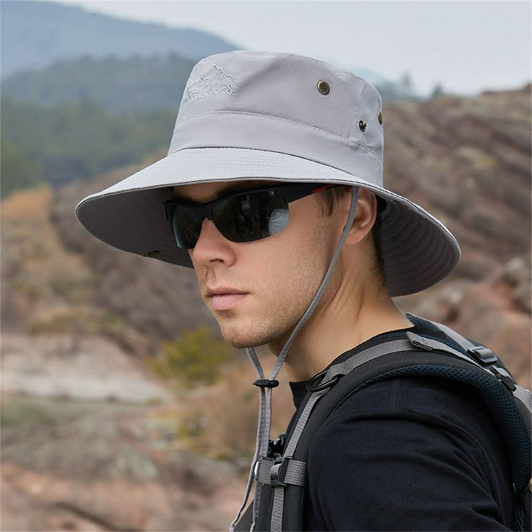 Men Women Bucket Hat Big brim Army Green Mountaineering Sun Hat