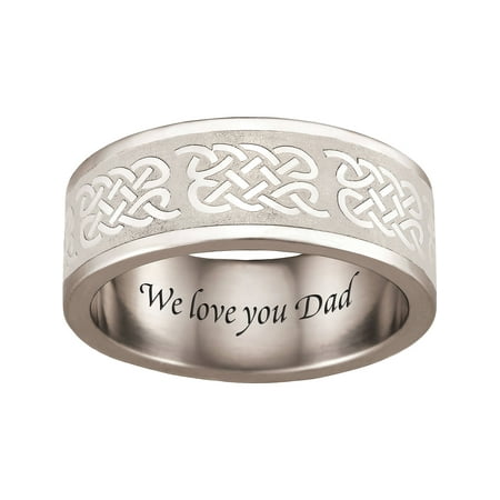 Celtic Ring Jewelry - Personalized Family Jewelry Men's Stainless-Steel Celtic Ring