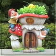 thumbnail image 1 of SINTECHNO Two Gnomes with Mushroom House Flower Pot, 1 of 1