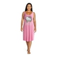 thumbnail image 2 of Hello Kitty Women’s and Women’s Plus Sleep Tank Dress, Sizes XS-3X, 2 of 4