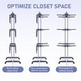thumbnail image 4 of 3-Tier Foldable Clothes Drying Rack with Wheels, 77 lb Capacity, Gray, 4 of 11