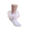 thumbnail image 4 of Grblisyd Girls Ruffle Socks Frilly Socks Cute Lace Socks for Kids 4 Pairs, 4 of 4