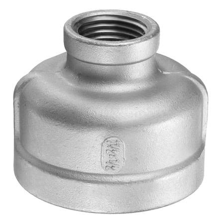 Uxcell Reducing Coupling 1-1/2" x 1/2" NPT Female Threaded 304 Stainless Steel Reducer Pipe Fitting Adopts for Water Oil Gas Tube