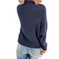 thumbnail image 3 of Women's Turtleneck Batwing Sleeve Loose Oversized Chunky Knitted Pullover Sweater Jumper Tops, 3 of 3