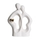 thumbnail image 5 of Figura de pareja, artesanía artística, figura abstracta romántica, escultura, adorno de escritorio Blanco, 5 of 9