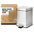 thumbnail image 1 of Bote de basura para excrementos de perro AnimoGoods de acero inoxidable, 5 litros, impermeable, 1 of 8