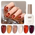 thumbnail image 1 of Set de esmaltes de uñas en gel GAOY Jelly Brown, 6 colores, 6,5 ml, para salón, bricolaje, 1 of 6