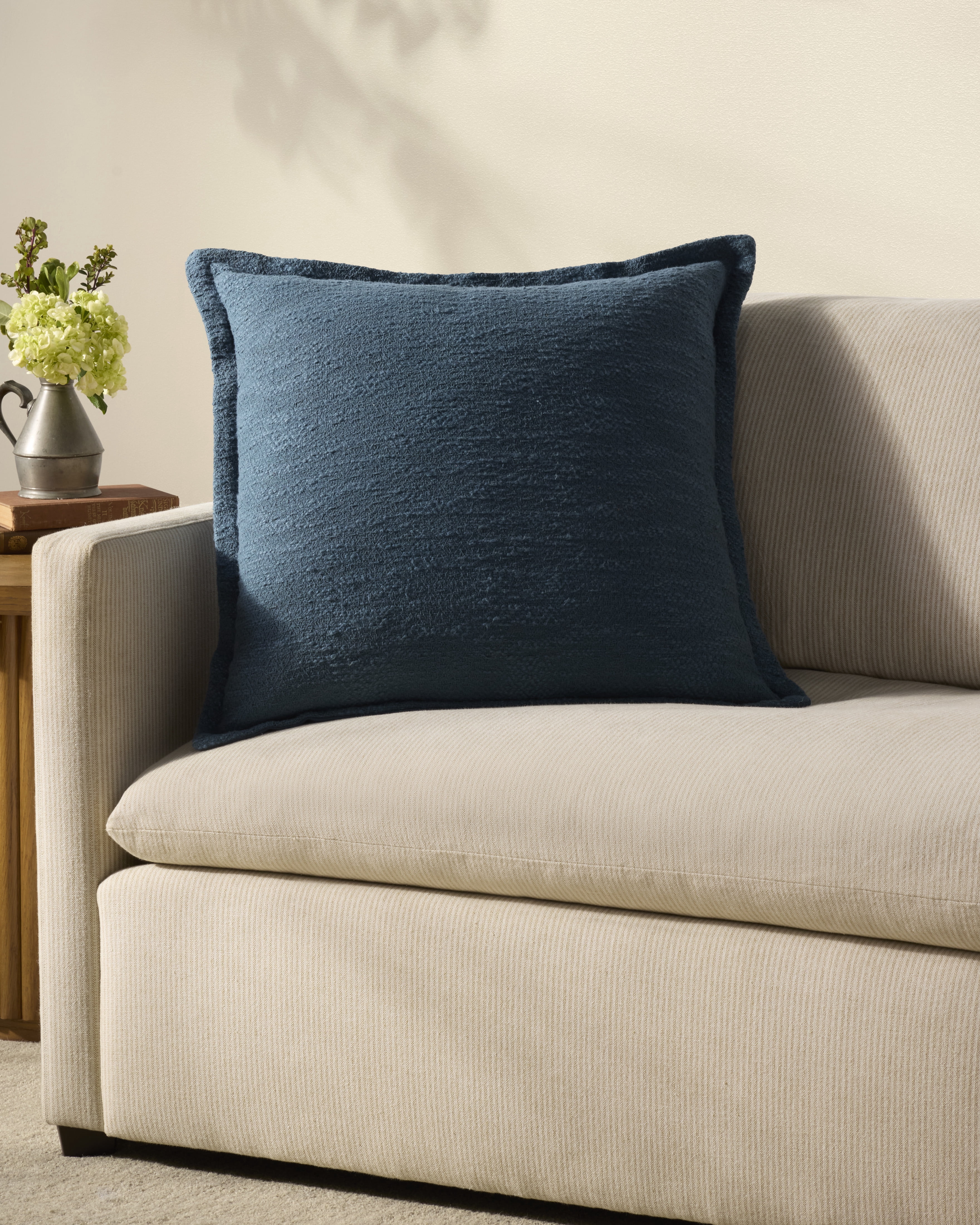 Chris Loves Julia x Loloi Morris Blue 22'' x 22'' Decorative Pillow