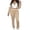 Beige, variant on Women's Color Block Turn-down Collar Long Sleeve Zip Up Crop Jacket and Bodycon Pants Set 80s Tracksuit XXL