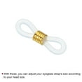 thumbnail image 4 of Uxcell Eyeglass Chain Connector Adjustable Anti Slip Rubber Strap Holder Chain End Loop White Gold 50 Pack, 4 of 5