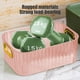 thumbnail image 5 of Cesta de almacenamiento transparente, organizador de cosméticos de aperitivos, rosa, 5 of 6