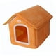 thumbnail image 4 of Casa para gatos con nido para gatos, cama para gatos con cojín interior de otoño e invierno, cama cueva para tienda de mascotas para caniche, chihuahu Amarillo y L, 4 of 8