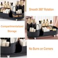 thumbnail image 6 of DakotaChin 360 Rotating Makeup Organizer for Vanity Large Capacity Cosmetic Storage Case,Dresser Make Up Organizer Holder for Bedroom Bathroom and Countertop-Black, 6 of 7