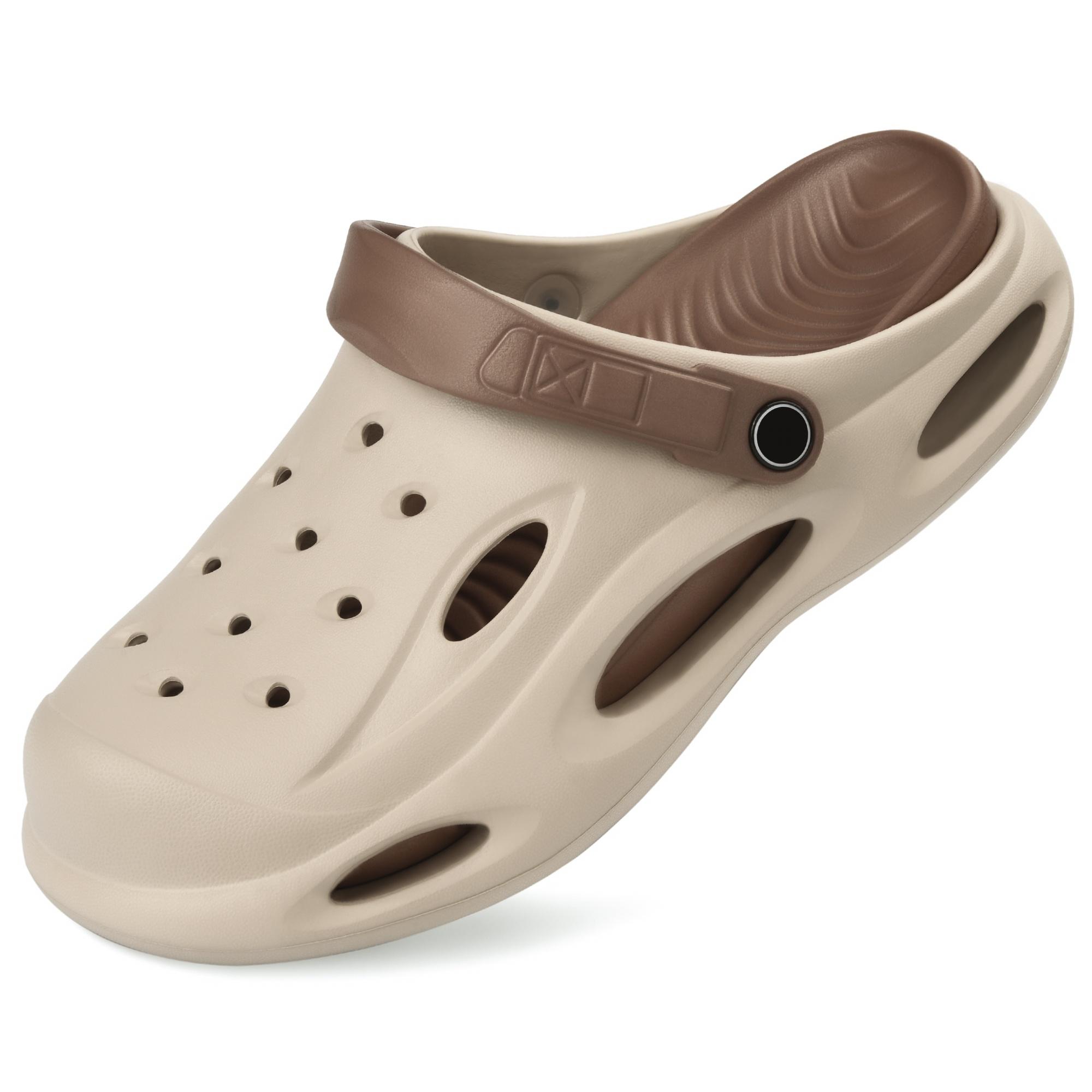 Vonmay Men's EVA Clog Sandals Removable Insole Beige photo 4