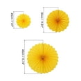 thumbnail image 2 of Uxcell Hanging Paper Fans Party Set 12Pcs Round Pattern Hanging Paper Fans Decoration for Home Birthday Wedding(Yellow), 2 of 6